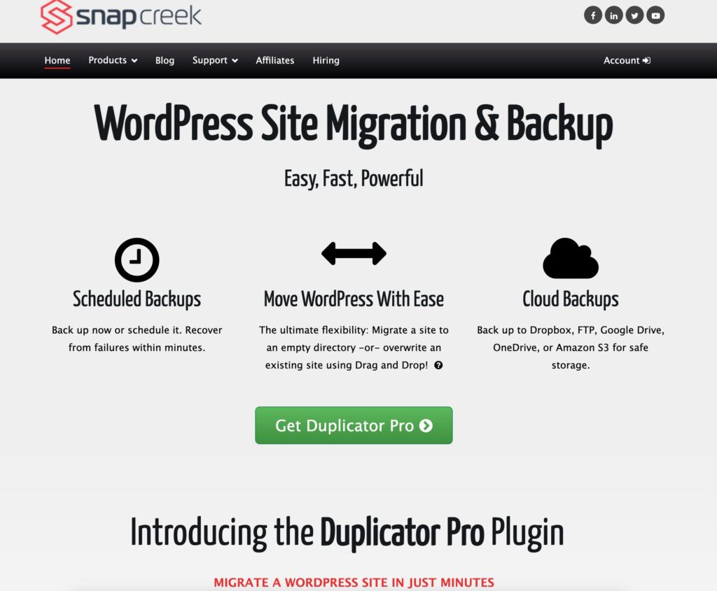 Best WordPress Backup Plugin: Duplicator