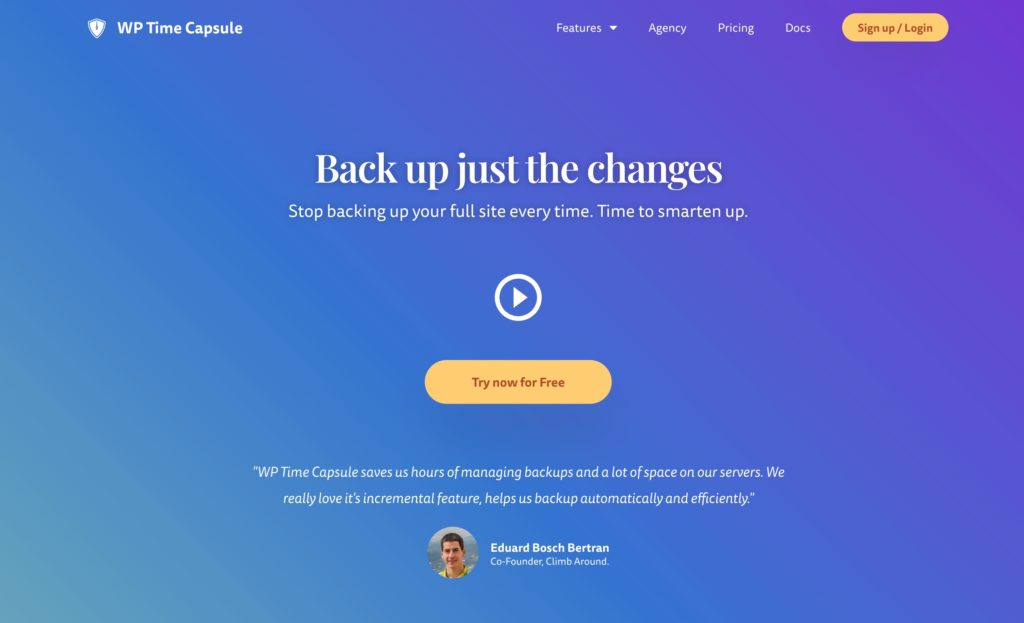 Best WordPress Backup Plugin: WP Time Capsule